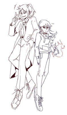 cleaned, lined sketches for Cindy