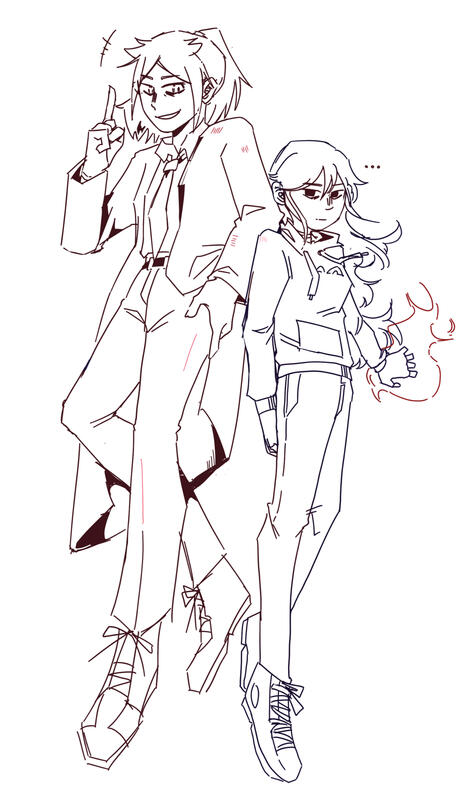 cleaned, lined sketches for Cindy