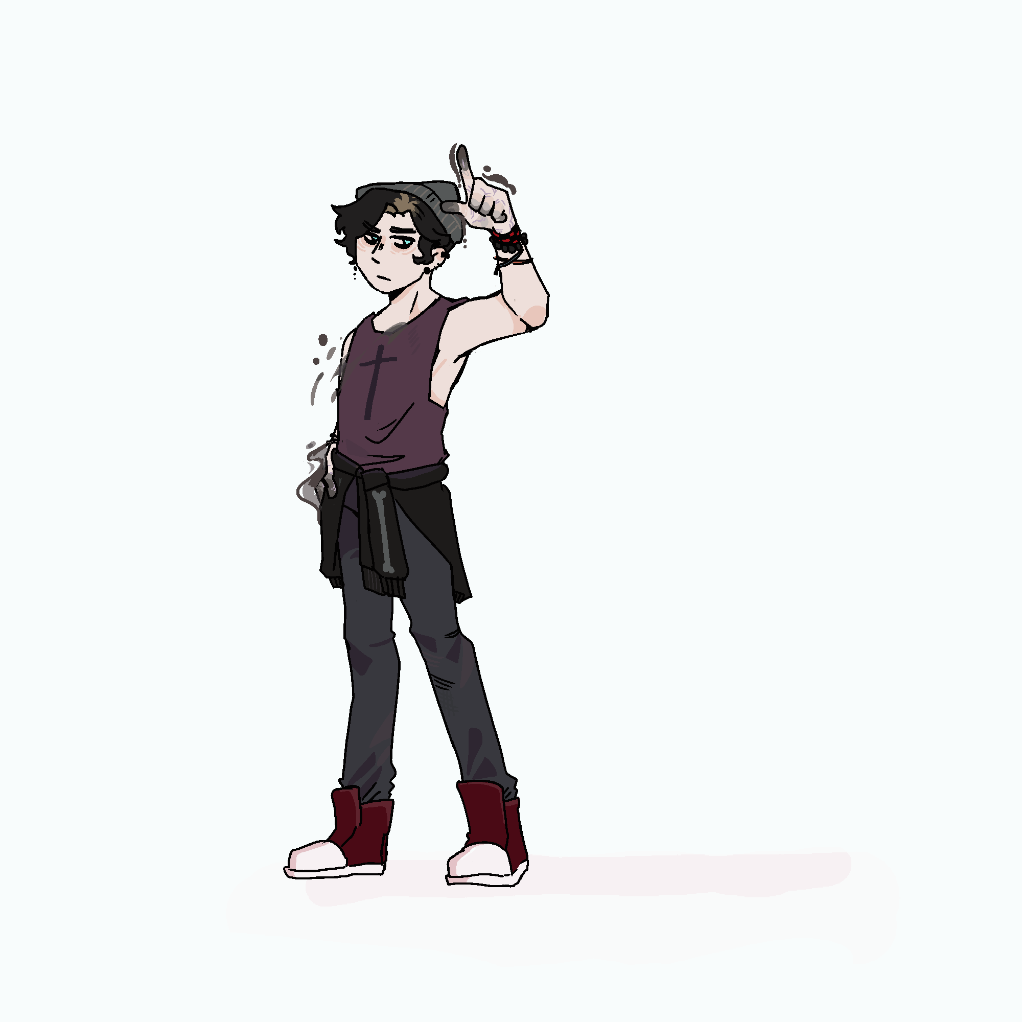 fullbody x5 for kfcrow on artfight! note that this is more shaded than regular flats!