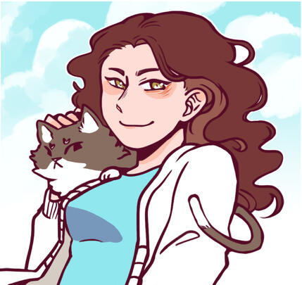 Headshot + Simba (the cat) for Amelie